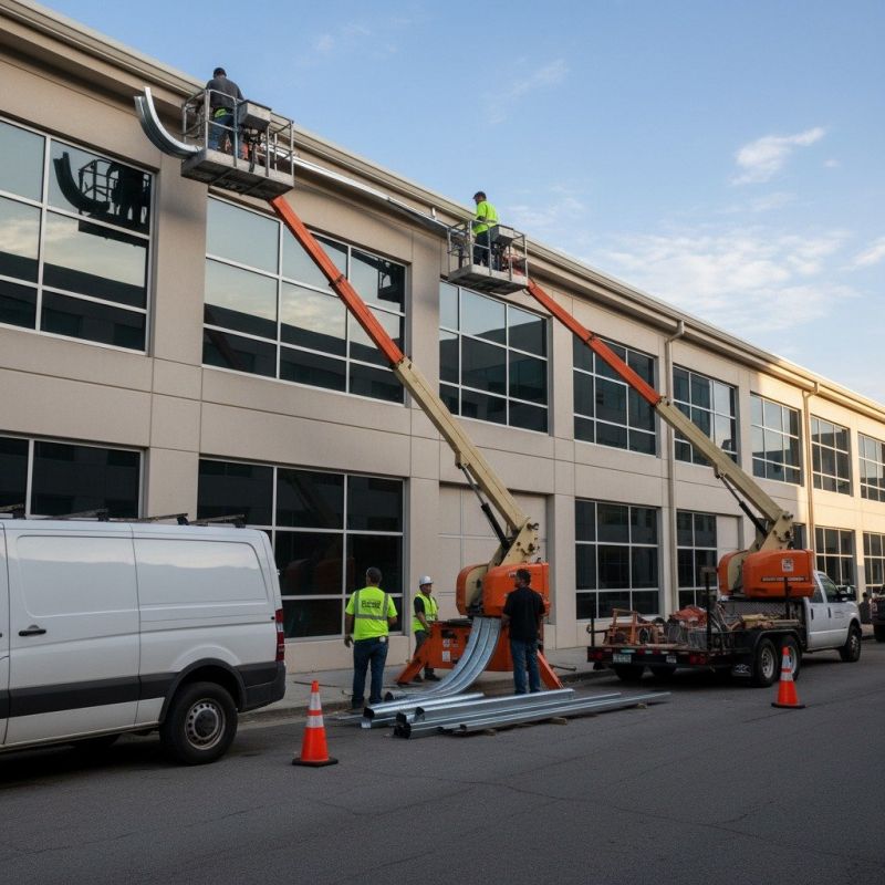 Commercial Gutter Service detail